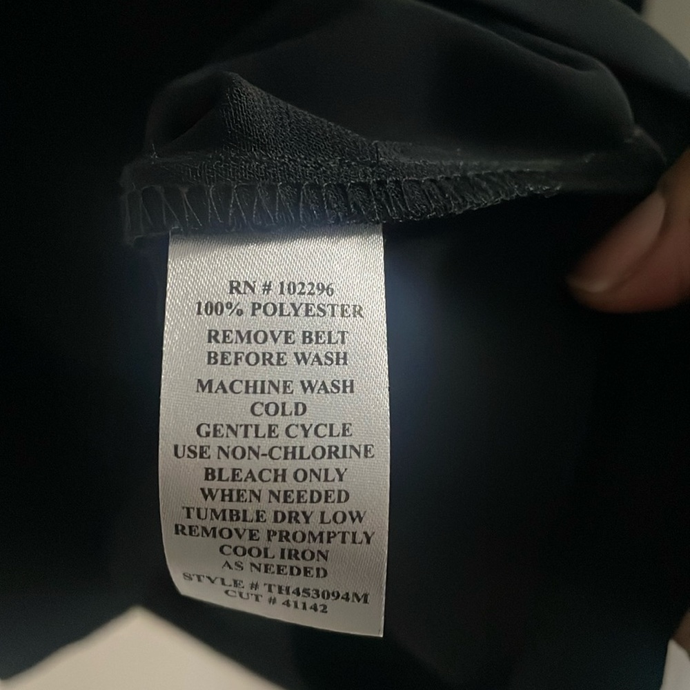 Connected brand belted dress. 1/2 zipper &  top-button back. Never worn. Size 12